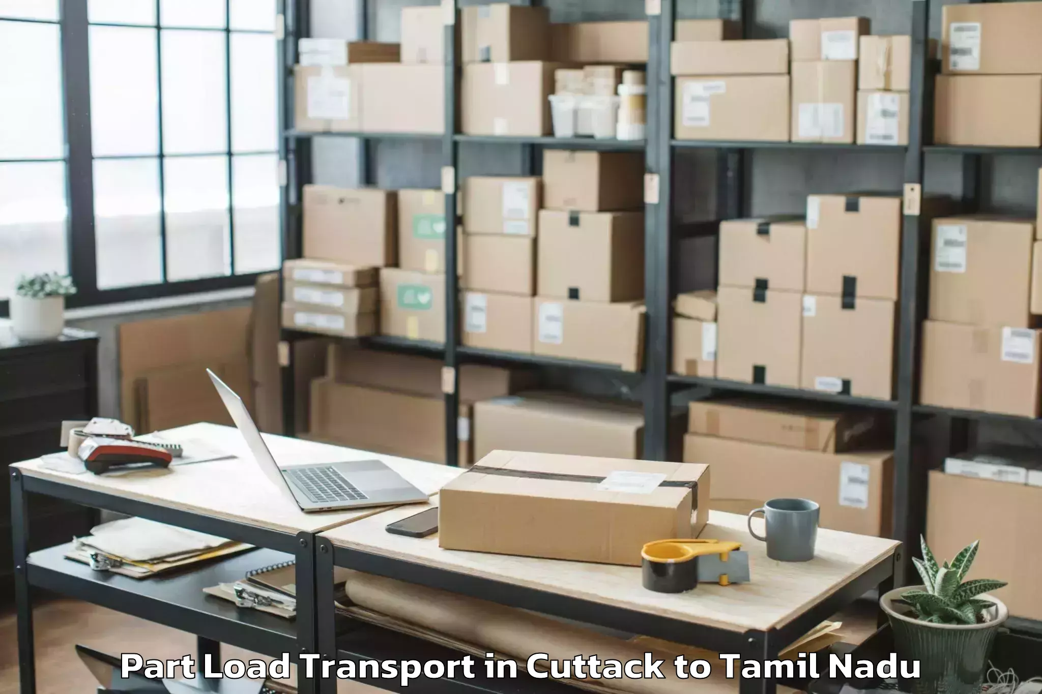 Hassle-Free Cuttack to Tiruvottiyur Part Load Transport